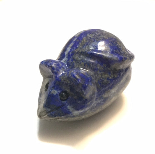 Lapis Lazuli Mouse Carving
