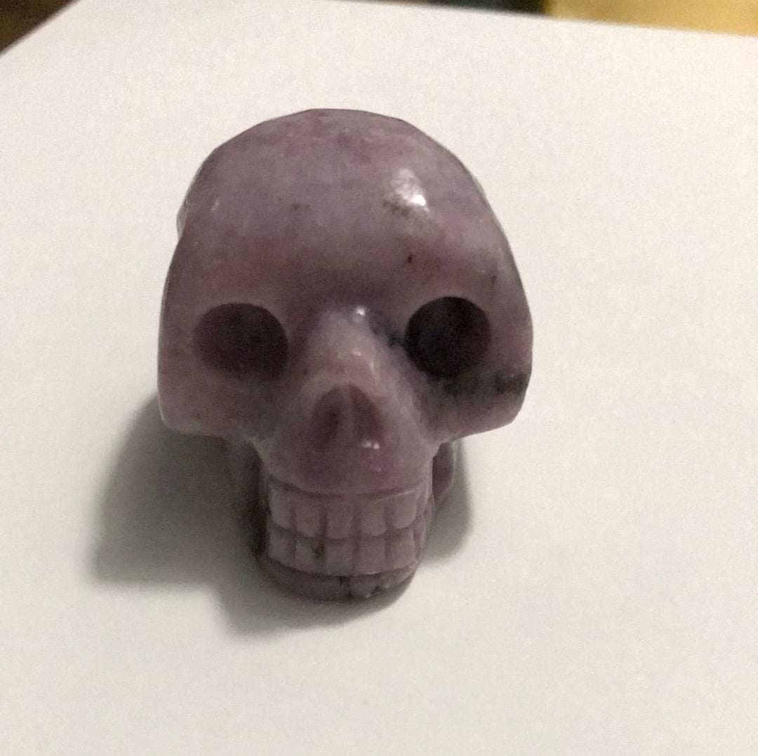 Lepidolite Skull