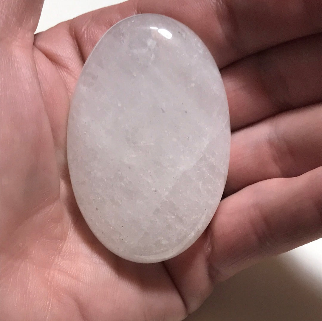 Milky Quartz Palm Stone