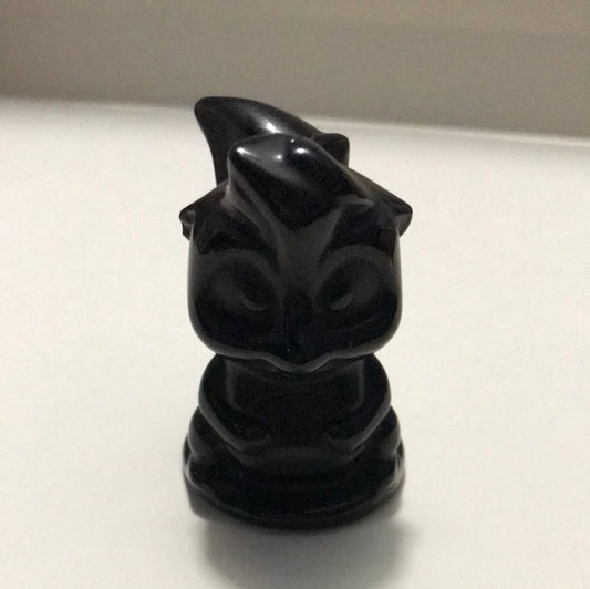 Black Obsidian Skunk Carving