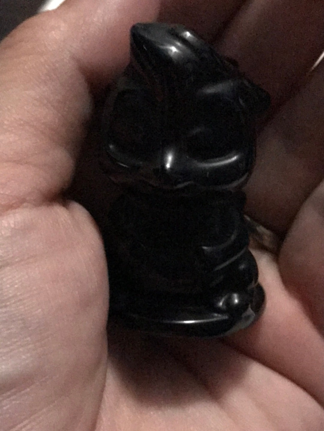 Black Obsidian Skunk Carving