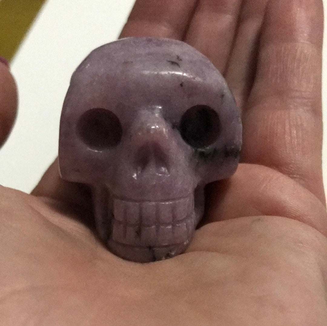 Lepidolite Skull